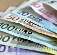 Banknoten Euro aufgefächert
