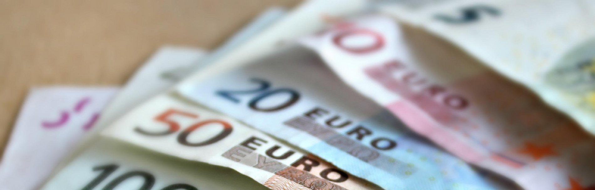 Banknoten Euro aufgefächert
